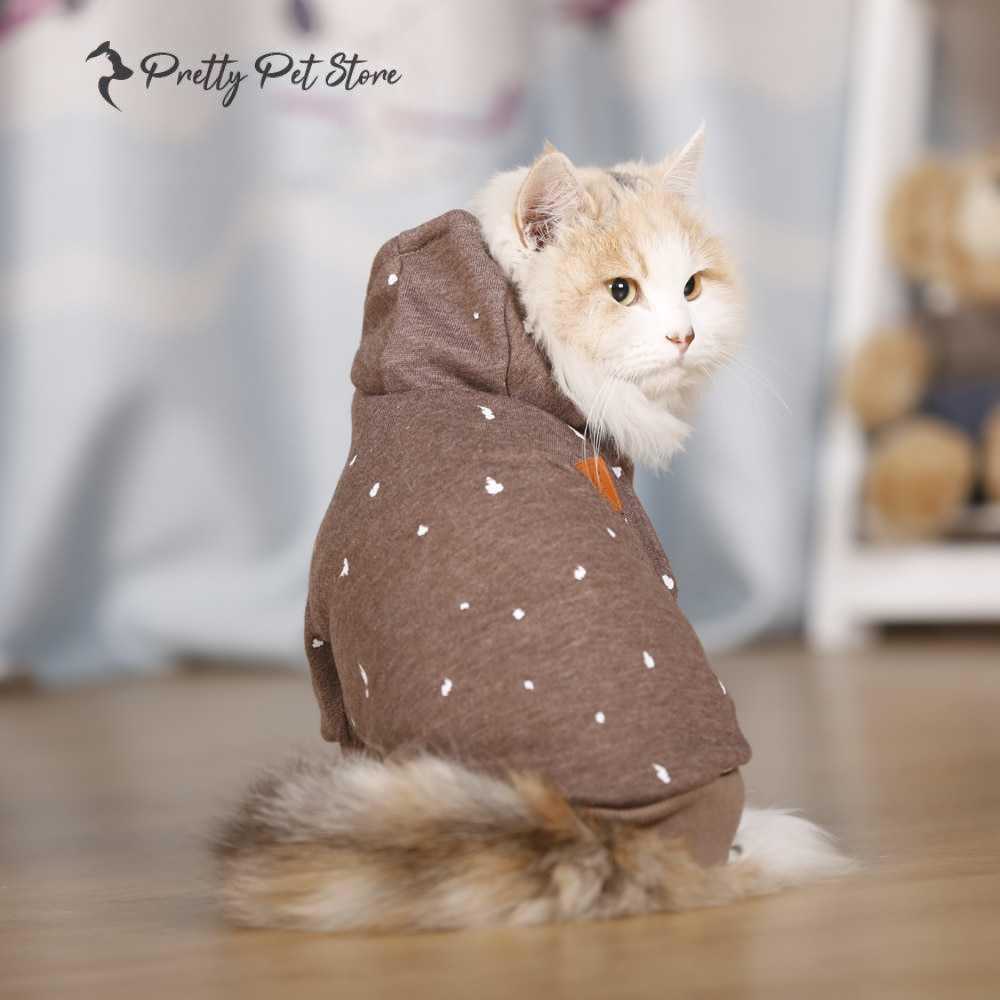 Warm Hoodies for Small Pet Cats Clothing 