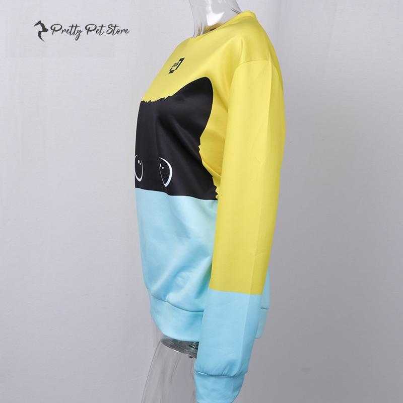 Women's 3D Cute Cat Printed Hoodie For Pet Fans T-shirts & Sweatshirts 