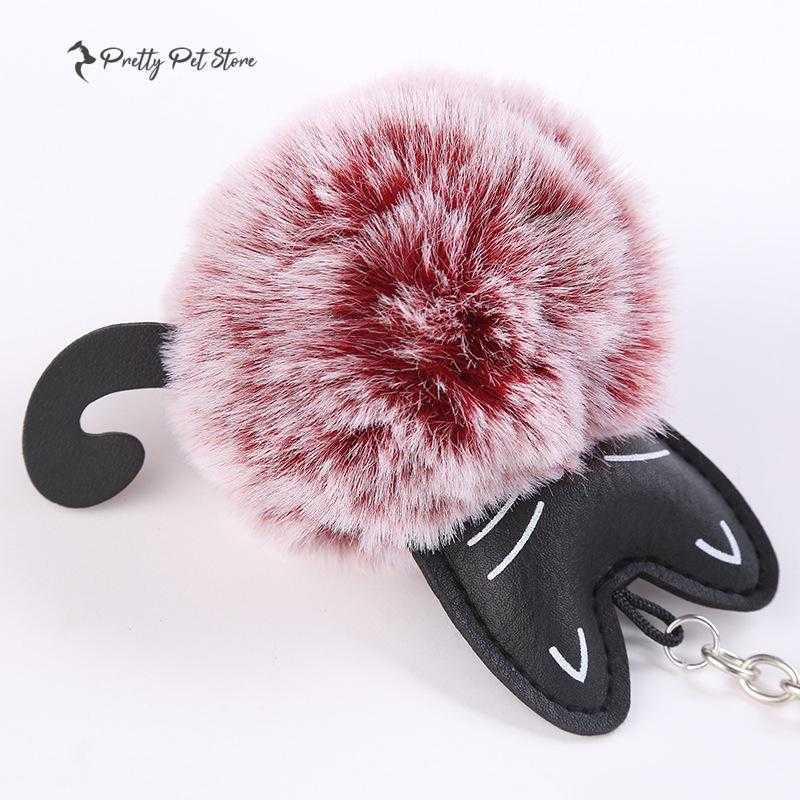 Fur Cat Shaped Keychains For Pet Fans Travel Accessories 