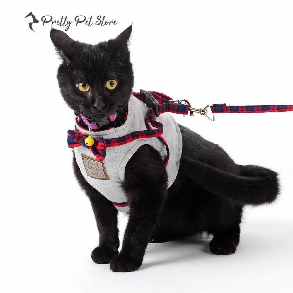 Elegant Cotton Harnesses For Cats Cats Collars, Harnesses & Leashes 