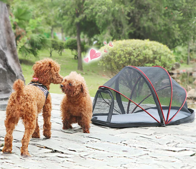 Tienda para perros, parque infantil plegable portátil, caseta de ejercicio para perros, cubierta de malla extraíble para interiores y exteriores, cama para perros, conejos y gatos